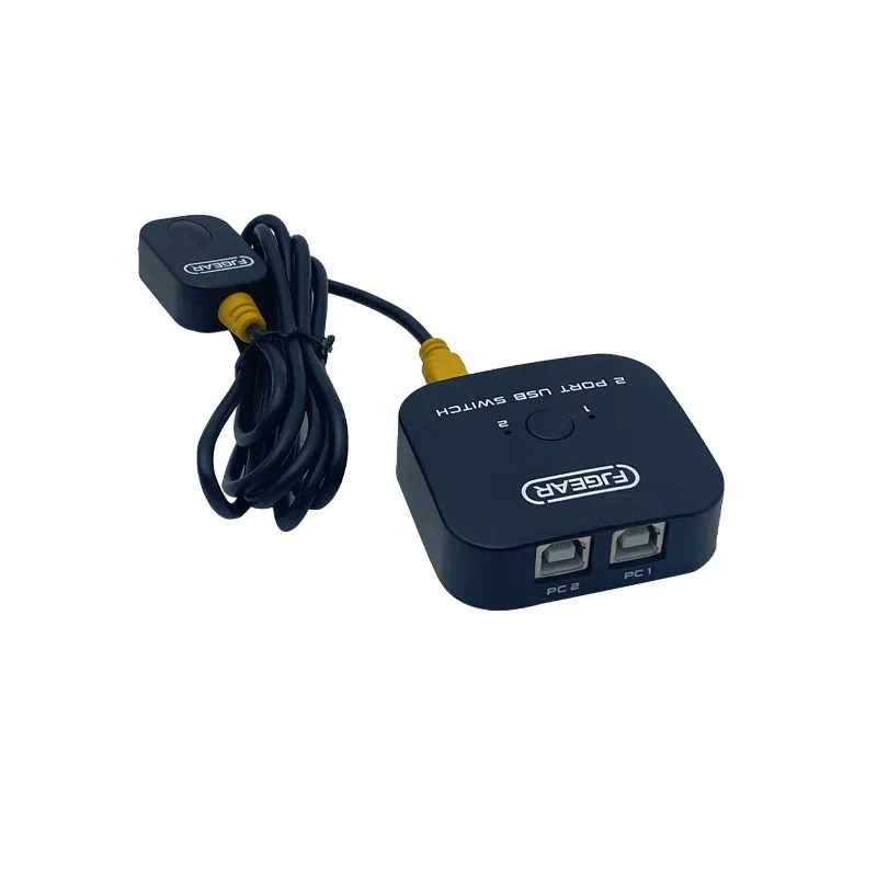 2 Poort USB2.0 Schakelaar Plug En Play Usb-poort Printer Toetsenbord Muis Sharing Switch Black Usb Sharing Switch