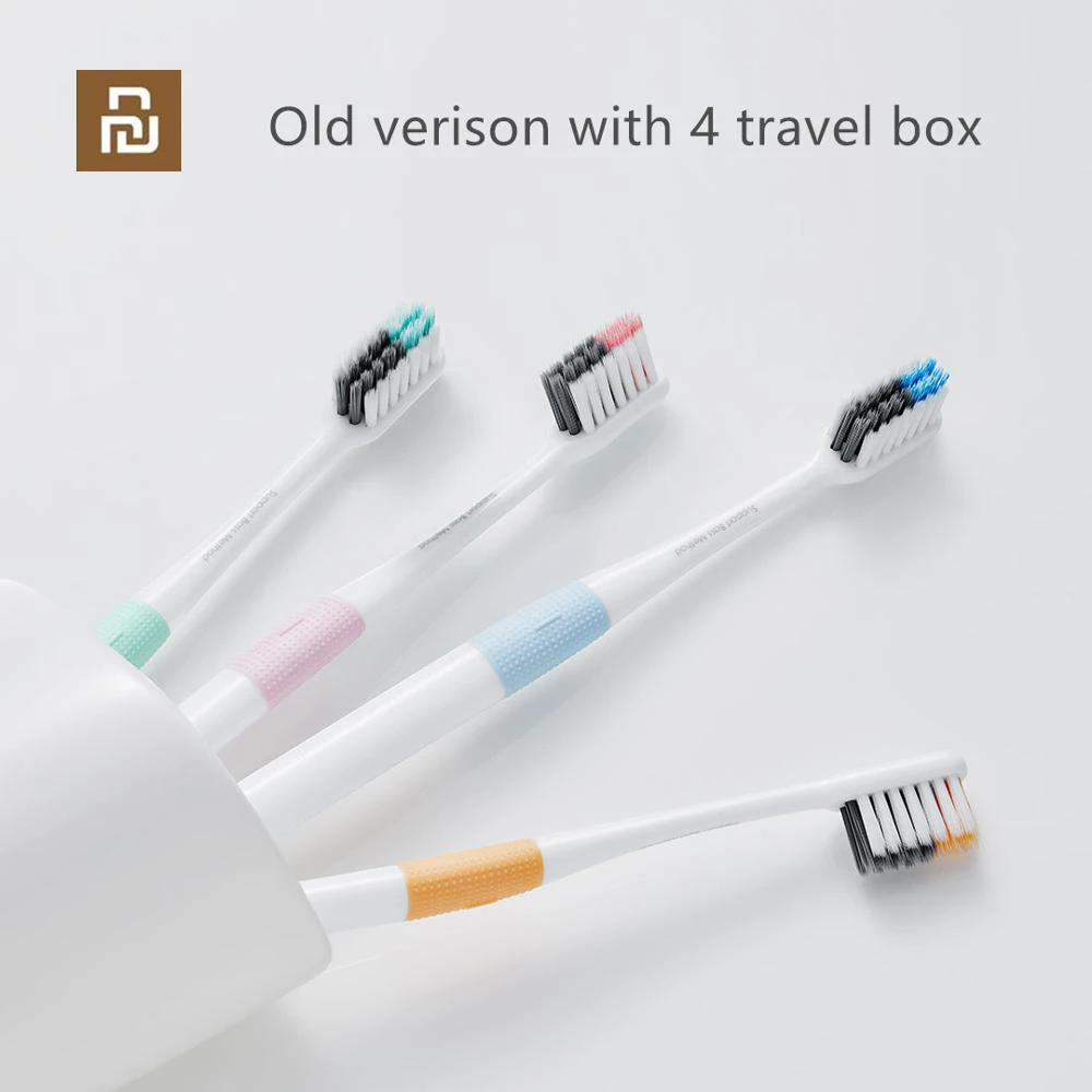 Original Doctor B Bass Method Tooth brush 4 Colors/set Include Travel Box DR.BEI Deep Cleaning Toothbrush