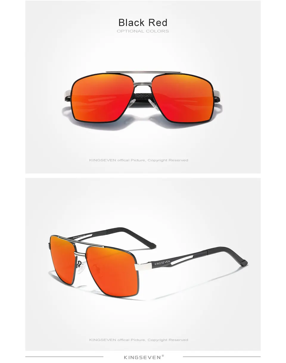 KINGSEVEN 2022 Marke männer Aluminium Sonnenbrille Fahren Brillen Für Männer/Frauen Oculos De Sol UV Blocking HD Polarisierte sonnenbrille – Detail 6
