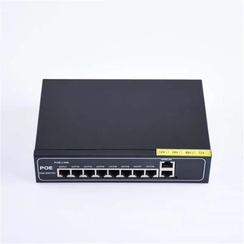 

ANDDEAR-WOAI 48 v 8 port gigabit unmanaged poe switch 8*100 mbps POE poort; 2*100mbps UP Link poort; 1*100 mbps