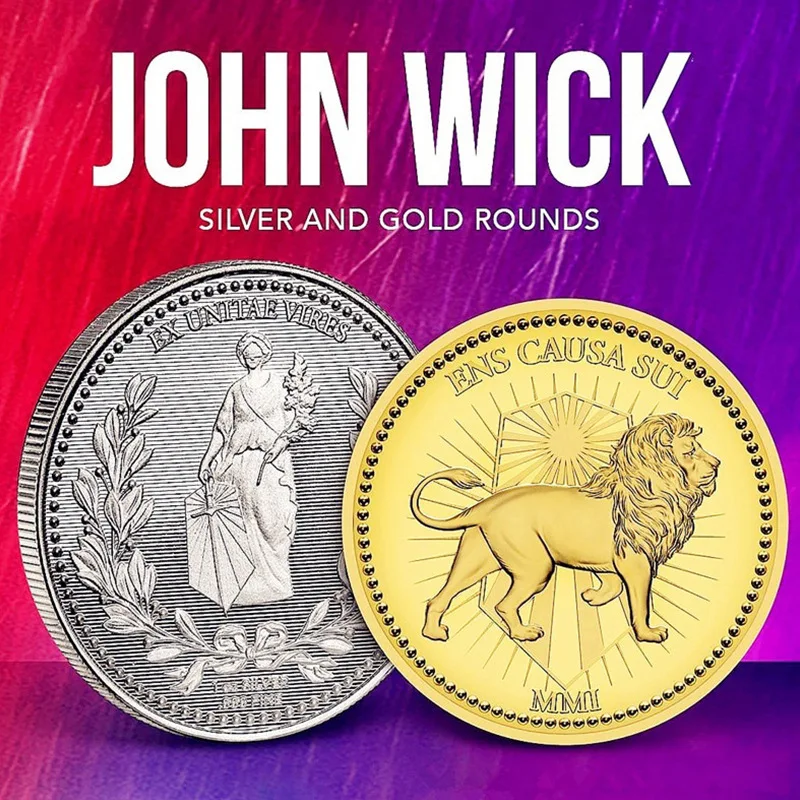 

New Movie John Wick Continental Hotel Gold Coin Replica Cosplay Props Accessories