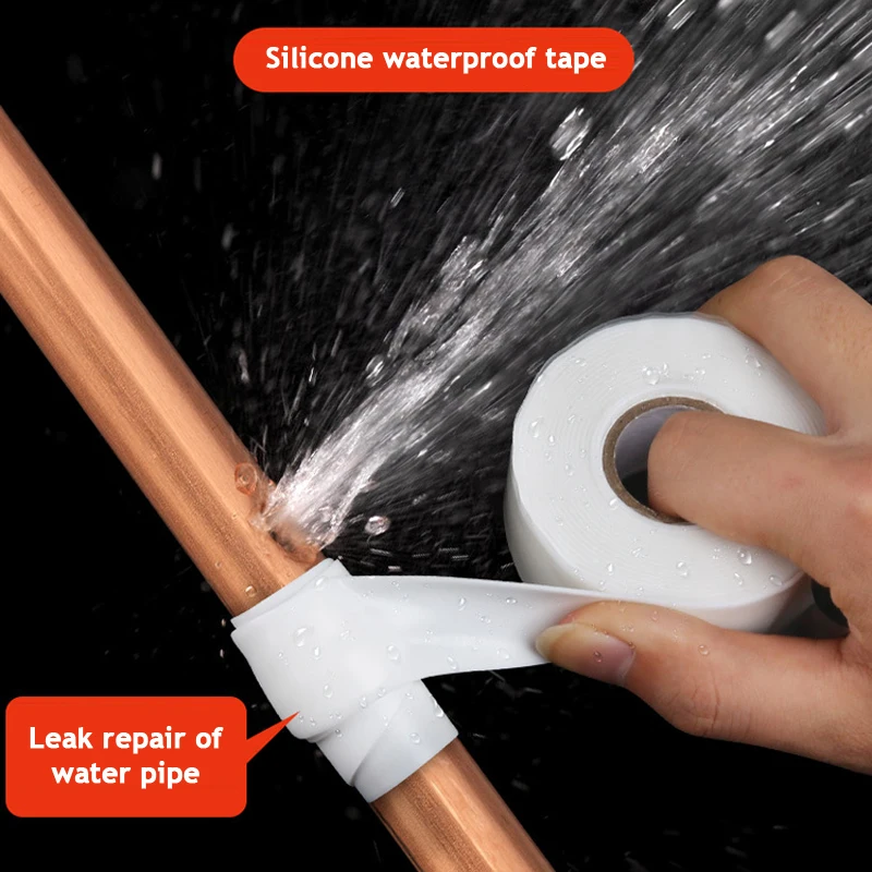 1pcs Super Strong Silicone Waterproof Water Pipe Repair Tape Adhesive Insulating Duct Fiber Adhesive Sealing Bonding Tool
