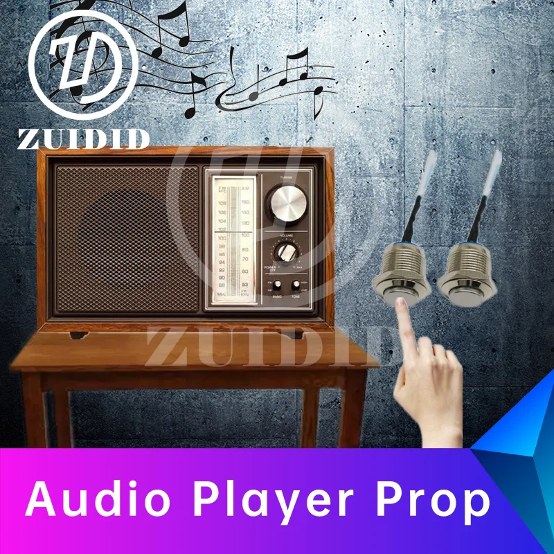 ZUIDID escape room Audio Player Prop  press metal buttons to get clue audios secret room escape game