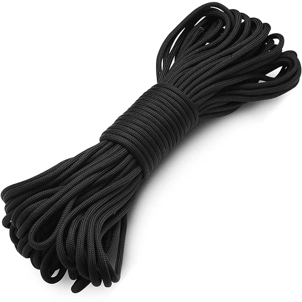 Corde de Purlon en Nylon Noir à Usage Général, 3mm x 15m, 50 Pieds, Uto 7635