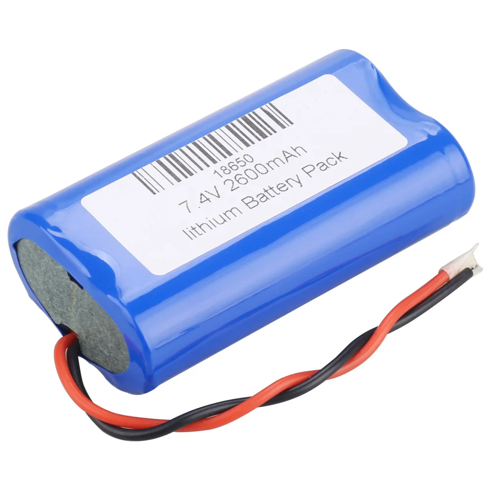 18650 7.4V 2600mAh Li-ion rechargeable battery with PCB protection board