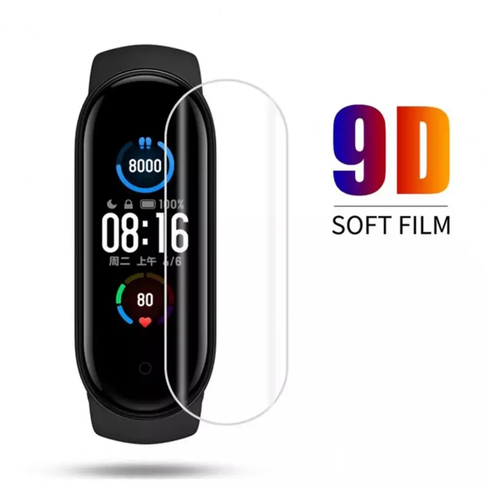 3 Stuks Horloge Beschermende Film Hoge Schermgevoeligheid Zelfadhesie Horloge Schermbeschermer Voor Mi Band 4/5/6