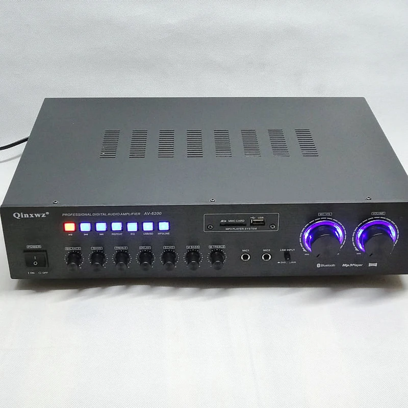 

300W 200V Home 5.1 Channel Power Amplifier Home Theater Professional High Power Amplifier Bluetooth Power Amplifier AV-6200