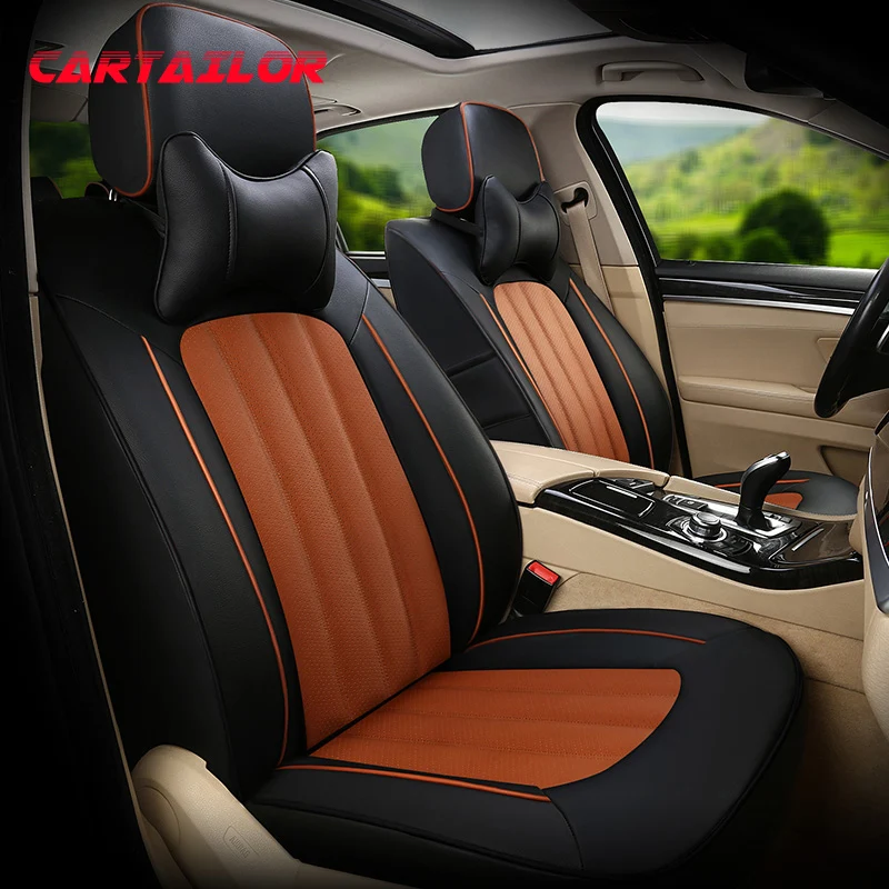 

CARTAILOR Car Seat Cover Set for Mercedes Benz CLK Seat Covers & Accessories for Cars Cowhide & Artificial Leather Seats Cushion