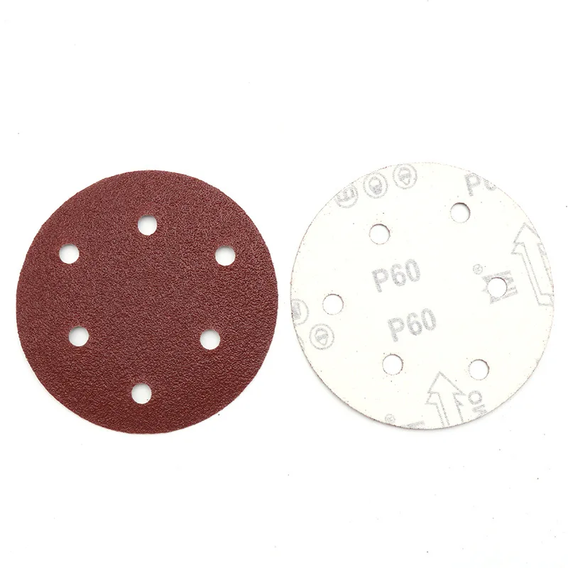 40pcs 125mm 6 Hole Sander Disc Sanding Polishing Paper Sandpaper 320/400/600/800/1000/1200/1500/2000*5pcs