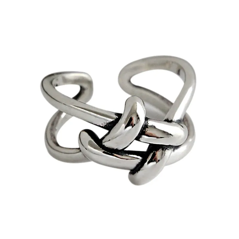 Foxanry Minimalist Silver Color Geometry Ring for Women Engagement Personality Jewelry New Fashion Accessories Gift