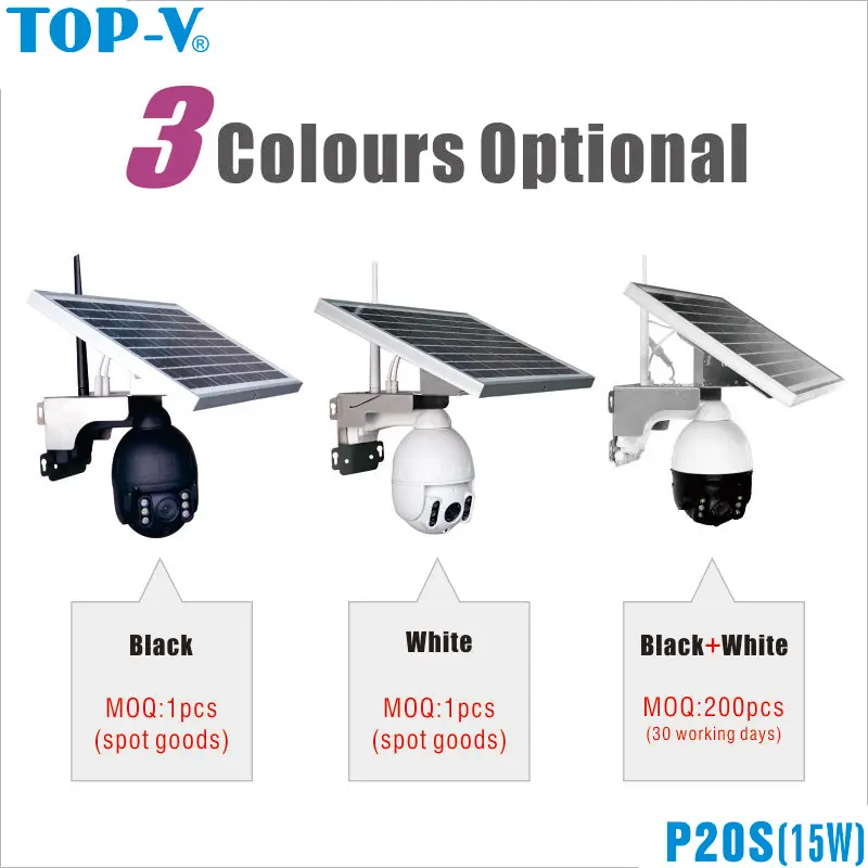 1080P Cloud Storage AI Detection Auto Tracking  PTZ High Speed Dome IP Camera With IR Leds And 15W Solar Panel