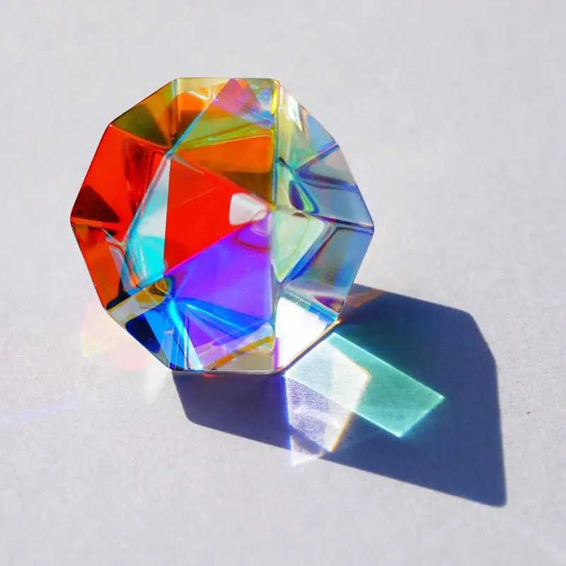 Optical Prism for Photography, Hexahedral Prism, Color Prism, Rainbow Glass, Light Cube, Color Splitting Prism