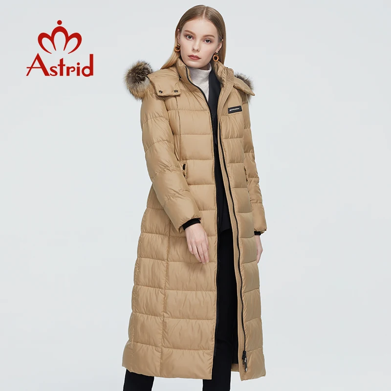 Astrid 2022 New Winter Women\'s coat women long warm parka fashion Jacket with raccoon fur hood large sizes female clothing 8716