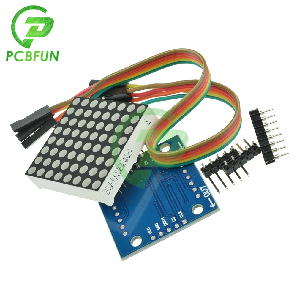 8x8 8*8 MAX7219 Dot Led Matrix Module MCU LED Display Control Module For Arduino 5V Interface Module with Cable