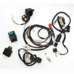 Complete Electrics Wiring Harness  Spark Plug CDI Ignition Coil Kits For Chinese Dirt Bike 50cc 110cc 120cc Zongshen Loncin