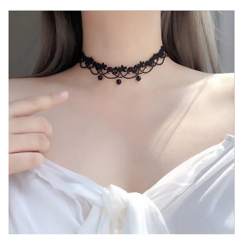 Bohemia Classic Gothic Tattoo Black And white Lace Choker For Women Necklace Jewelry wedding Gift Wholesale