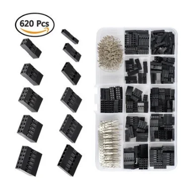 310pcs/Set Dupont Wire Jumper Pin Header Connector Housing Kit Male Crimp Pins+Female Pin Connector Terminal Pitch With Box