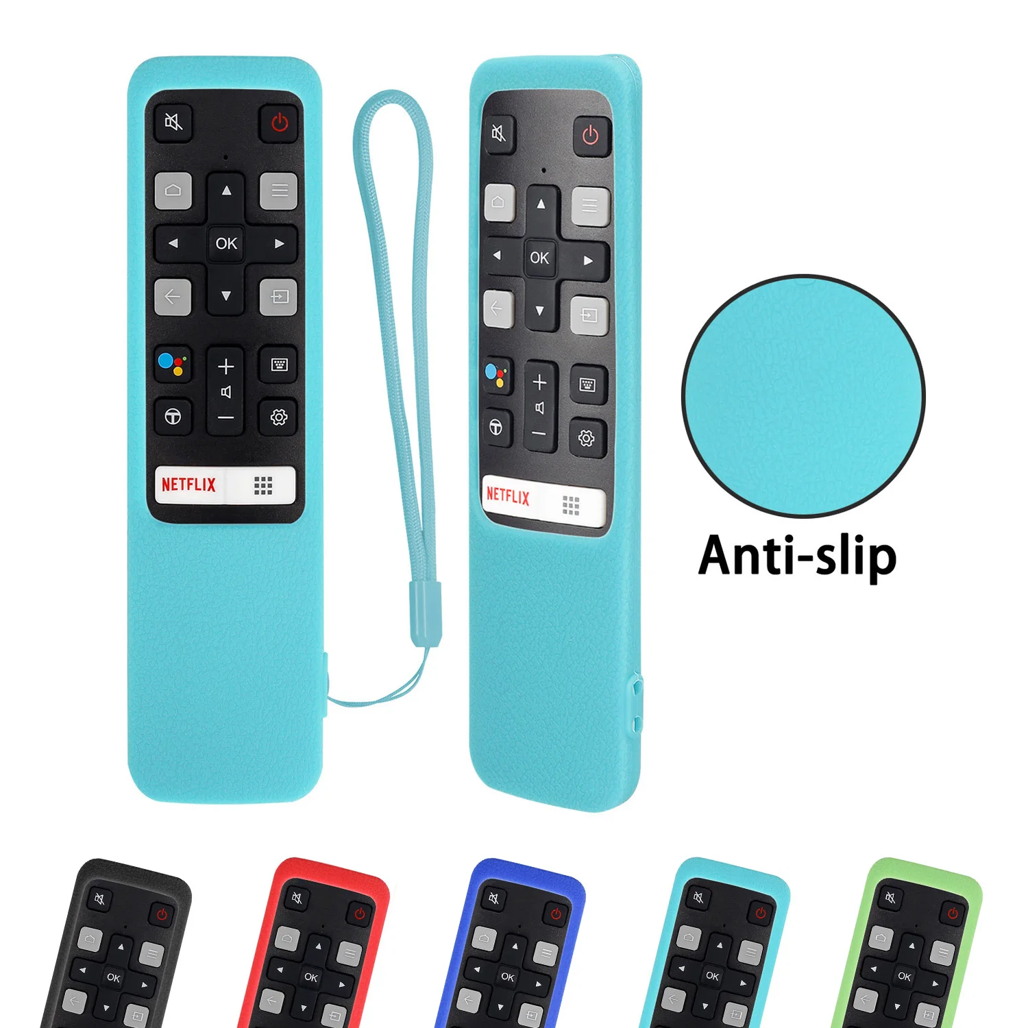 Etui z pilotem RC802V FNR1 nadające się do TCL Android 4K Smart TV 49 p30fs 65 p8s 55 c715 49 s6800 43 s434 etui ochronne