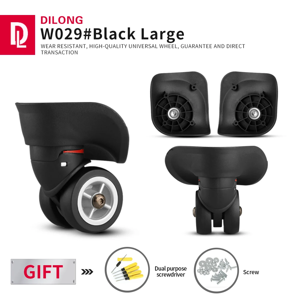 DiLong W029 Hot New 2 Pcs Suitcase Luggage Accessories Universal 360 Degree Swivel Wheels Trolley Wheel High Quality