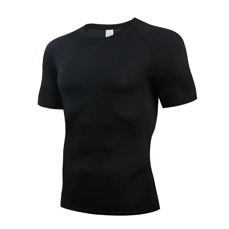 Men Running Compression T-shirt Short Sleeve Sport Tees Tops Gym Fitness Sweatshirt Male Jogging Tracksuit Homme Athletic Shirt