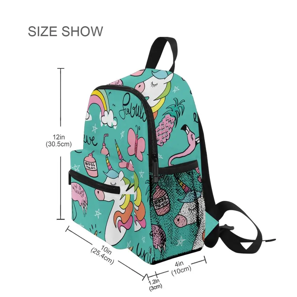 ALAZA Unicorn print Children Backpacks Kids Kindergarten School Bags Backpacks Baby Boys Girls Nursery Toddler Cute Rucksack hot