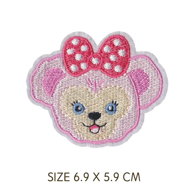 

Disney Duffy Bear iron on patches stripes thermo stickers on clothes application of one transfer fusible clothing anime patch