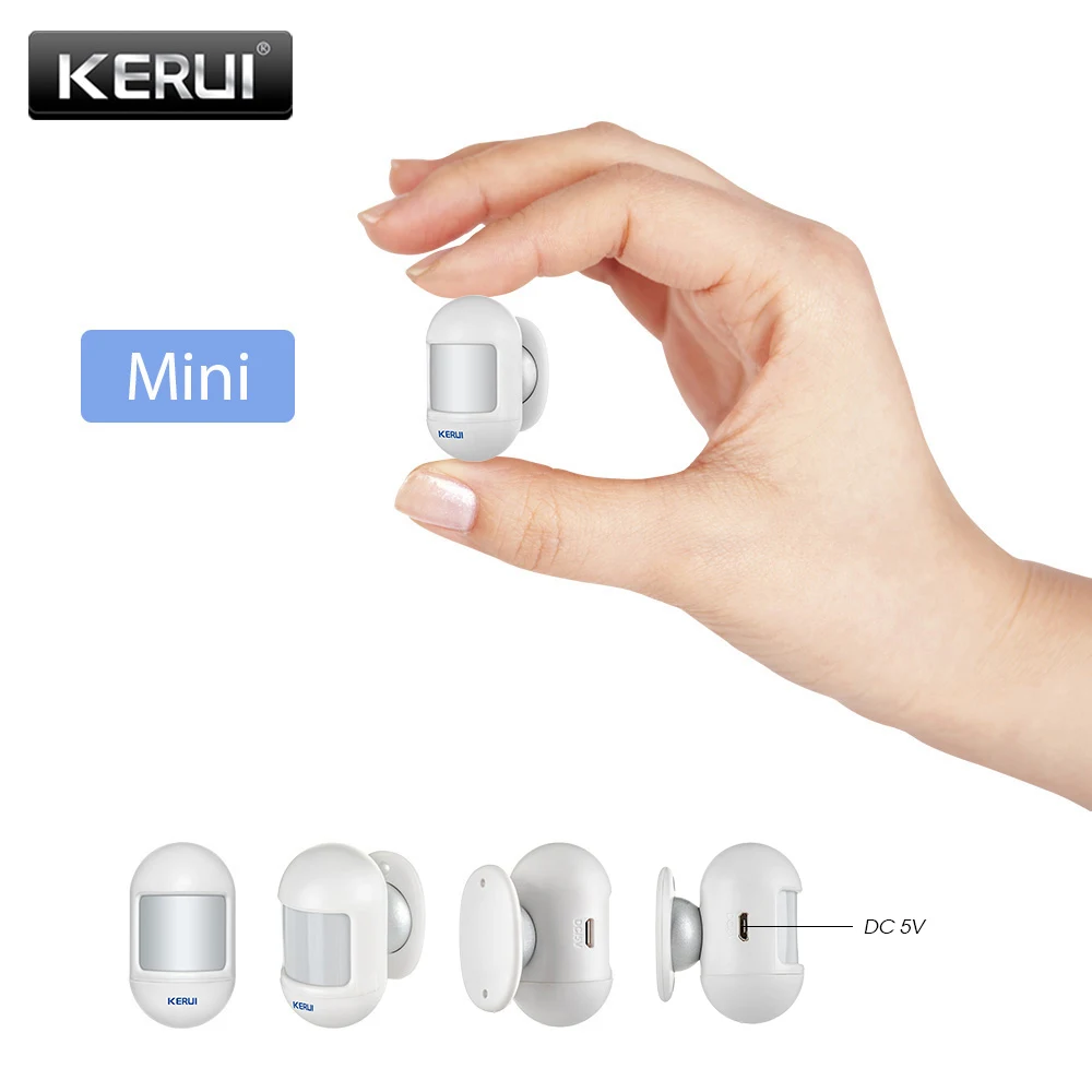 KERUI-Detector de movimiento PIR inalámbrico para seguridad del hogar, Sensor de movimiento infrarrojo de tamaño Mini para sistema de alarma W181