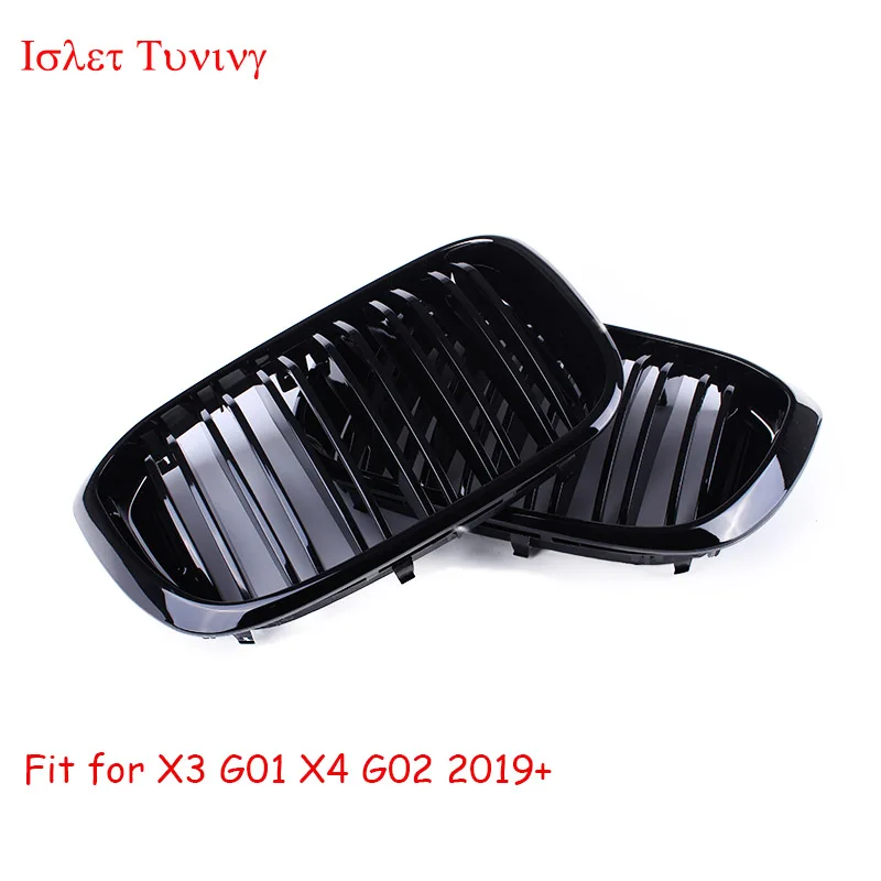 G01 Pre Lci Gloss Black Front Bumper Racing Grille for BMW X3 G01 X4 G02 Kidney Grill 2019 2020+