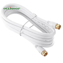 1-10M F Type Male Plug to F Type Male Plug Connector Coaxial Cable RG6 TV Satellite Antenna