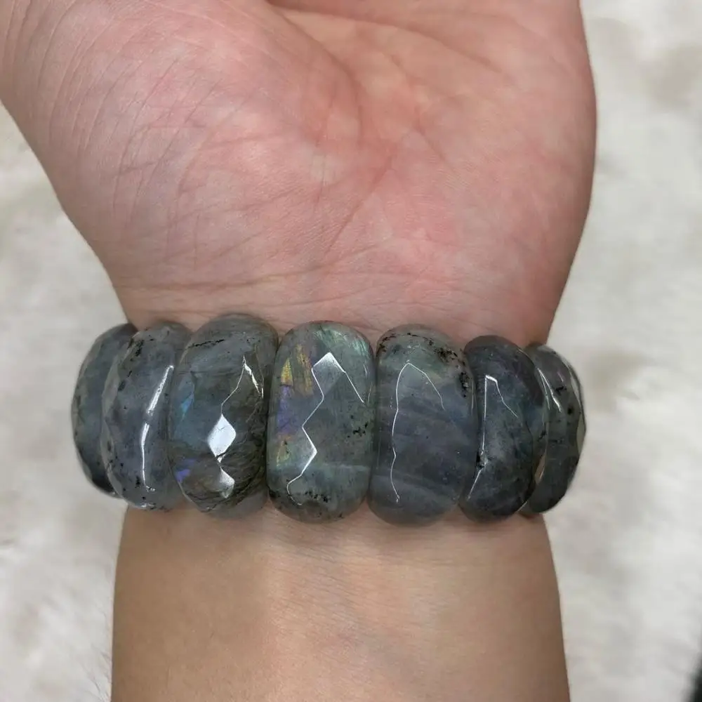 natural Labradorite stone bracelet natural stone bracelet DIY jewelry for woman for gift  wholesale !