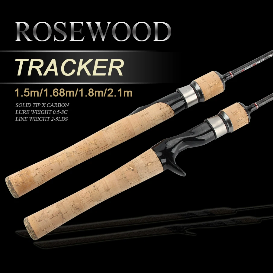 RoseWood 1.5m/1.68m/1.8m/2.1m ultralight rod high carbon solid tips lure weight 0.5-8g UL spinning rod trout casting pole pesca