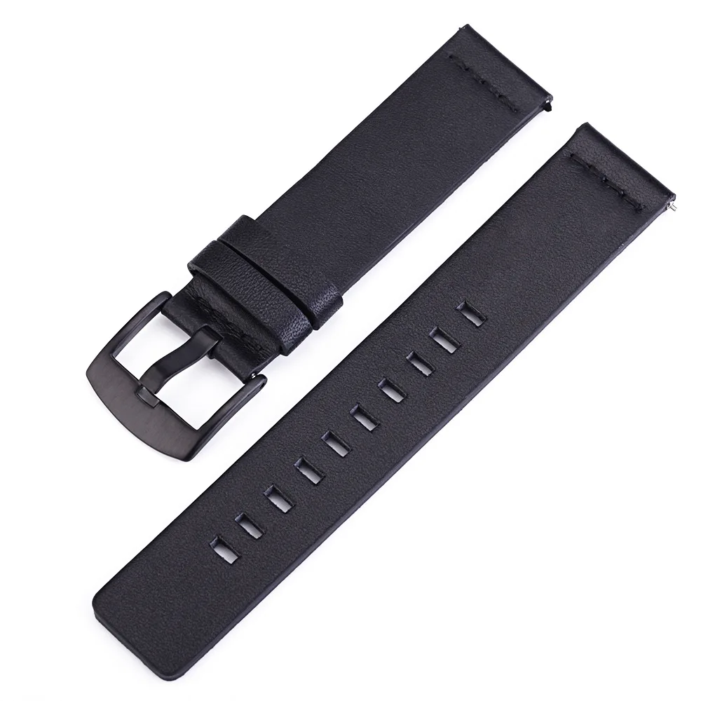 Italian Oily Genuine Leather Watch Band 18 20mm 22mm 24mm For Samsung Galaxy Watch 42mm 46mm SM-R810/R800 Quick Release Strap