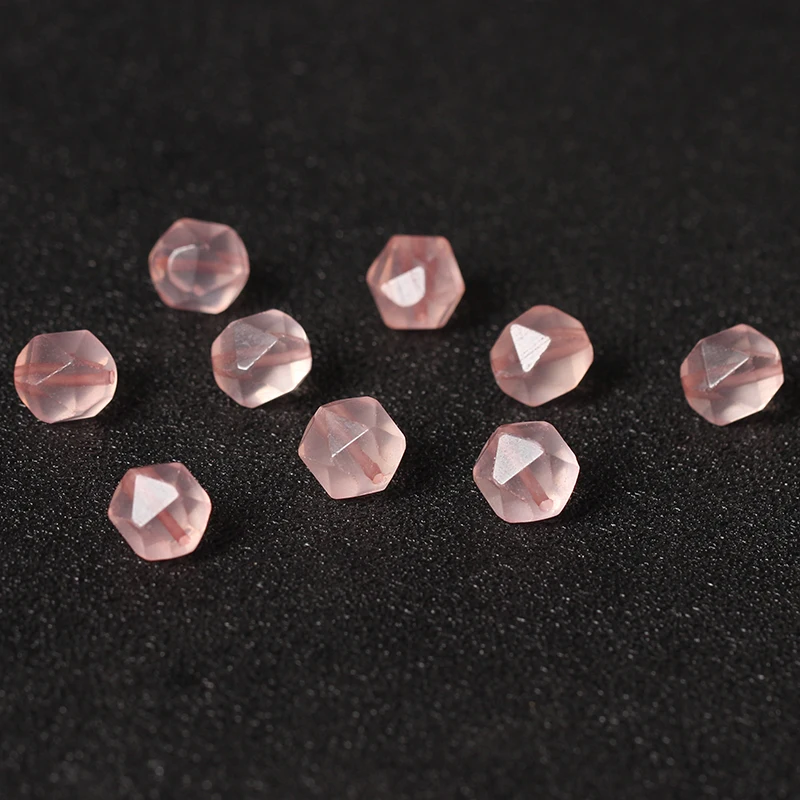 4A Natural Rose Quartz Crystal Single Bead DIY Beads Jewelry Making