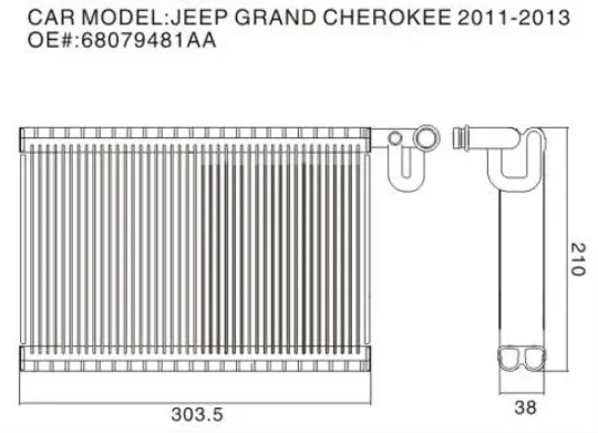 

MCOOL NEW Auto AC Car Automotive Air Conditioner Evaporator For JEEP GRAND CHEROKEE 2011-2013 68079481AA