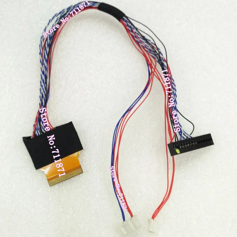 0.5 Pitch 40 P FPC LVDS 1ch 8bit M101NWWB RCหน้าจอสาย 40 Pin M101NWWB RCหน้าจอ 40 P FPCสายLVDSสายไฟ