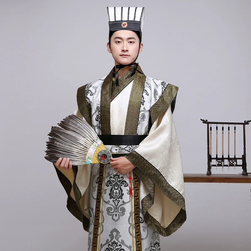 Chinese Man Han Clothing Emperor Prince Show Cosplay Suit Robe Costume Minister Traditional Ancient Costume Cos Costumes