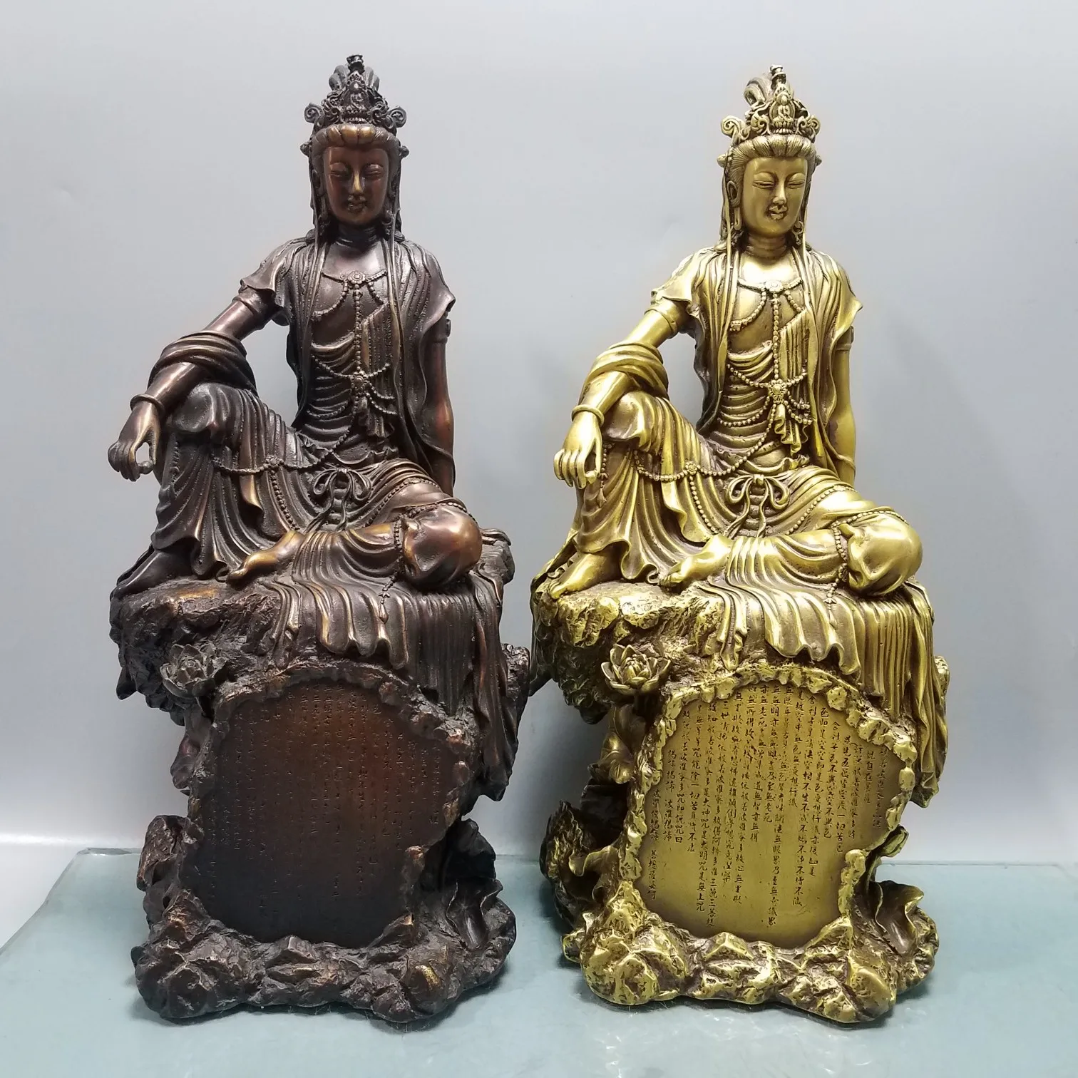 

Коллекция тибетских храмов, 15 дюймов, без бронзы, Guanyin Будда Бодхисаттва Avalokitesvara amatorha, поклонение в залах, городских домах, Экзорцизм