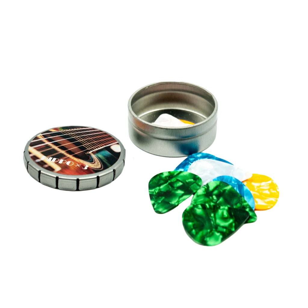 الملونة السيليلويد الغيتار اختيار LED الغيتار يختار الغيتار كابو موالف سلسلة اللفاف المعادن يختار ل الصوتية/الغيتار الكهربائي باس #5