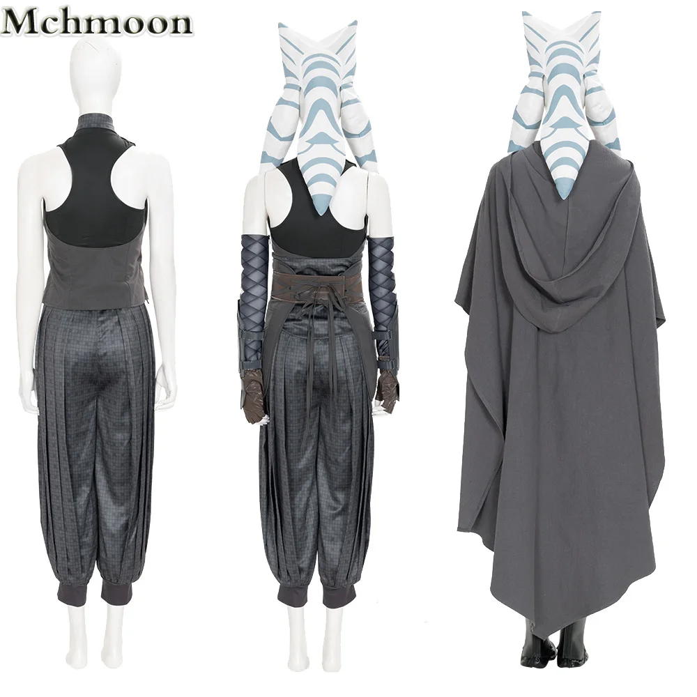 Ahsoka Tano Cosplay Costume Outfit Halloween Woman Suit Custom Made Free Shipping Cloak