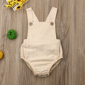 Atacado macacão de bebê recém-nascido menina menino roupas de verão casual bebê sem mangas macacões da criança playsuit uma peça 10 principais vendas roupas de bebe no atacado - №1