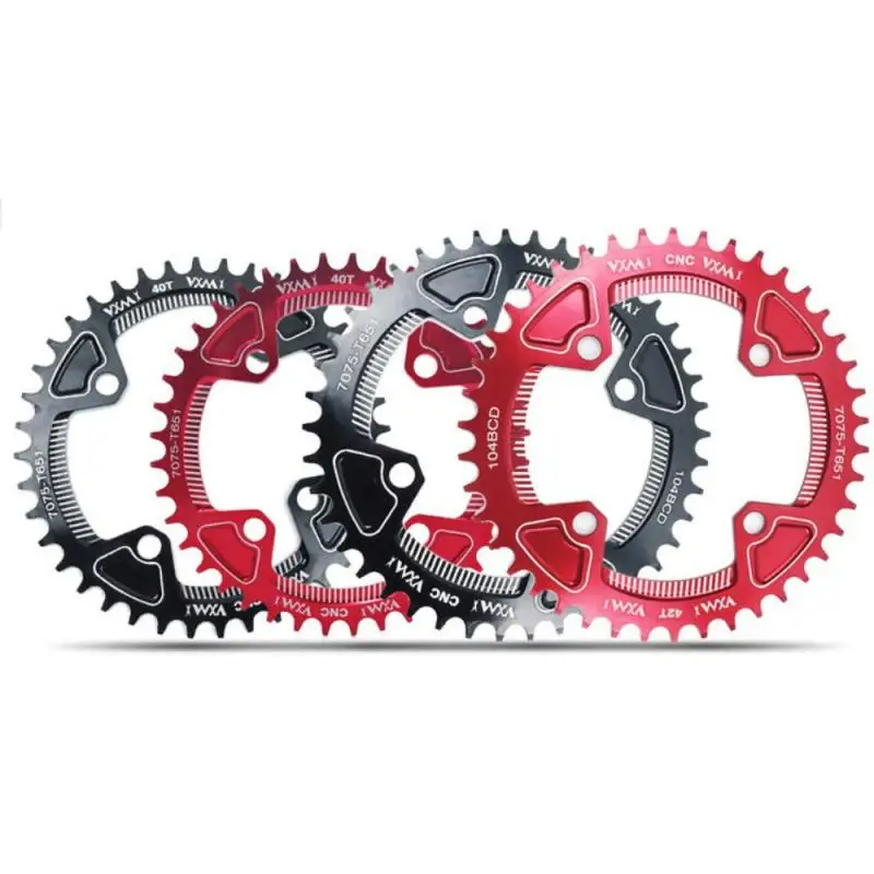 VXM Bicycle 104BCD Crank Oval Round 40T 42T Narrow Wide Chain Wheel MTB Bike Chainring Bicycle Crankset Single Tooth Plate Parts