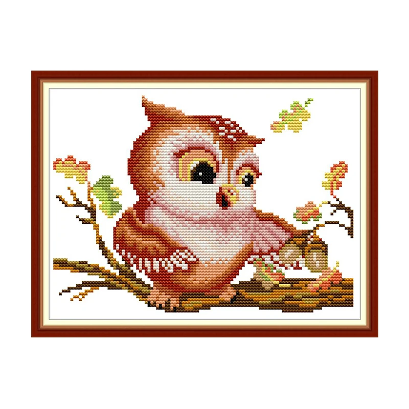 

Сова в дереве, набор для вышивки крестом Aida 14ct 11ct, принт, холст, вышивка крестиком, рукоделие, вышивка, сделай сам, ручная работа, плюс