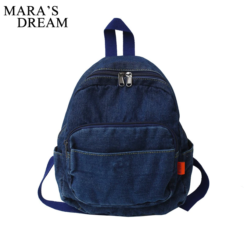 Mara\'s Dream Casual Large Capacity Denim Women Backpacks High Quality Ladies Daily Travel Bag Teenagers Girls School Schoolbag