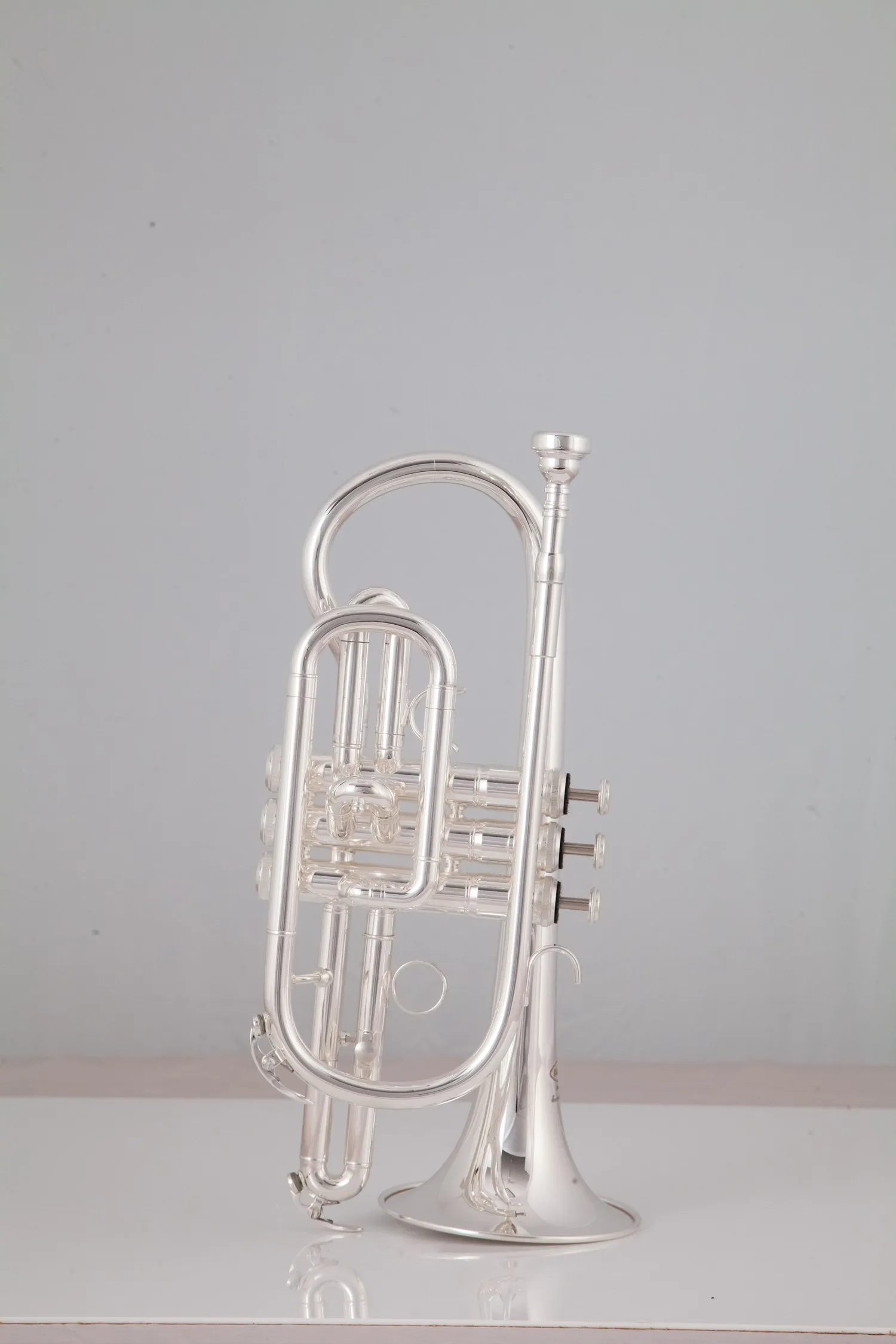 High Quality Bach Cornet horn Bb silver  Plated professional Musical instrument with Case Gloves