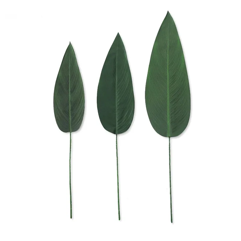 인공 바나나 잎 플라스틱 열대 식물 몬스테라 꽃꽂이 재료 홈 오피스 호텔 장식에 사용, 87CM