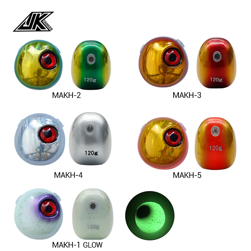 JK New Product 45G / 60g / 80g / 100g / 120g 150G Madai Alliace sliding mold Jig Jig Bait Red Snapper Sea Fishing Bait Boat