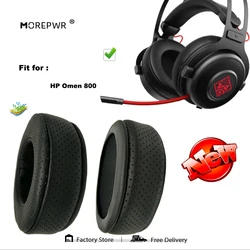 Morepwr New Upgrade Replacement Ear Pads for HP Omen 800 Headset Parts Leather Cushion Velvet Earmuff