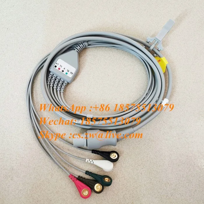 STAR8000A STAR8000B STAR8000C STAR8000D STAR8000E STAR8000F Six-pin Five-lead Cord Button ECG Cable ECG Monitor Accessories