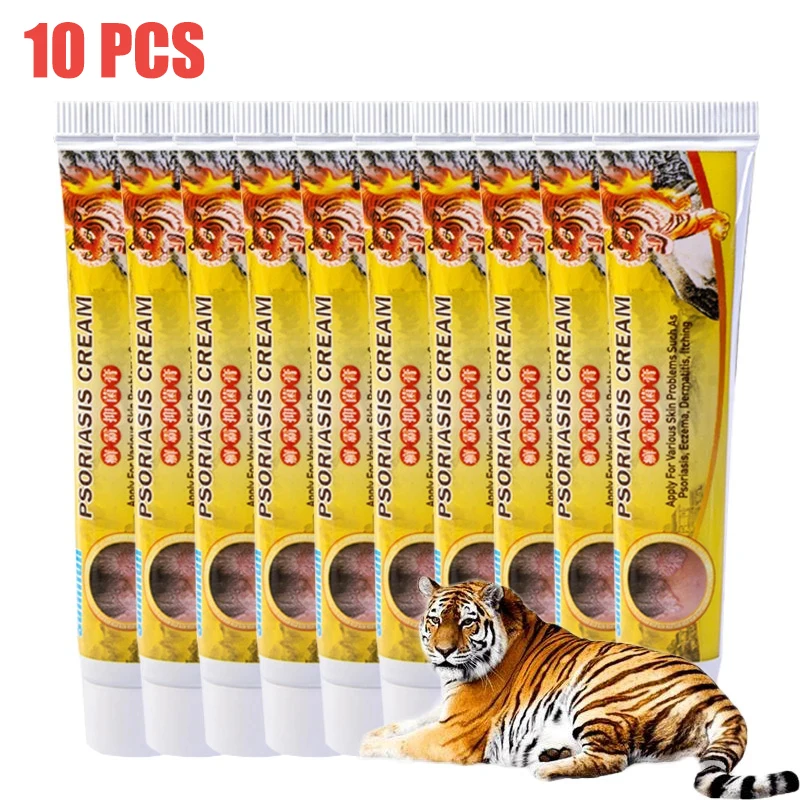 

10Pcs Tiger Cream Psoriasis Bacteriostasis Eczema Dermatitis Anti-inflammatory Pruritus Antipruritic Eczematoid Ointment