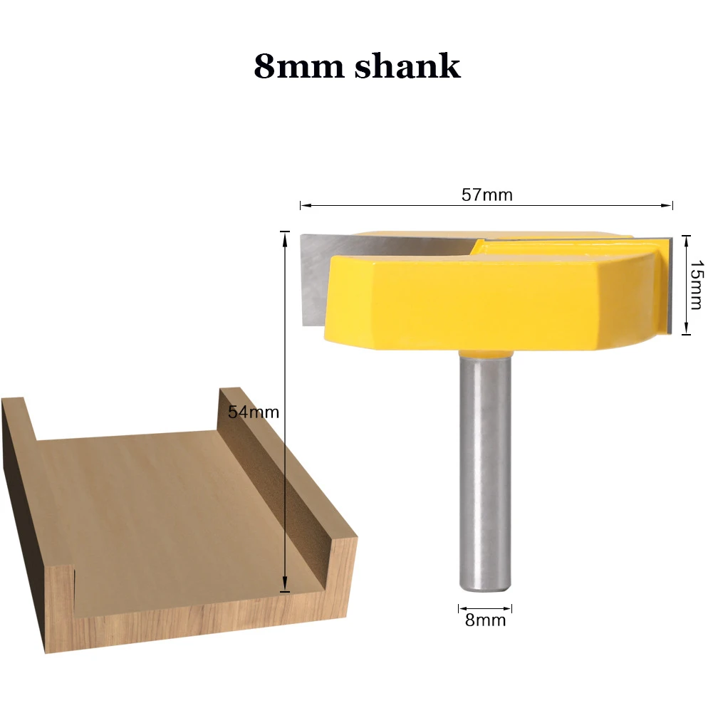 VACK 8mm 12mm 1/2 Shank Bottom Cleaning Router Bit Straight Bit Wood Clean carbide Milling Cutters For Wood Woodworking Bits